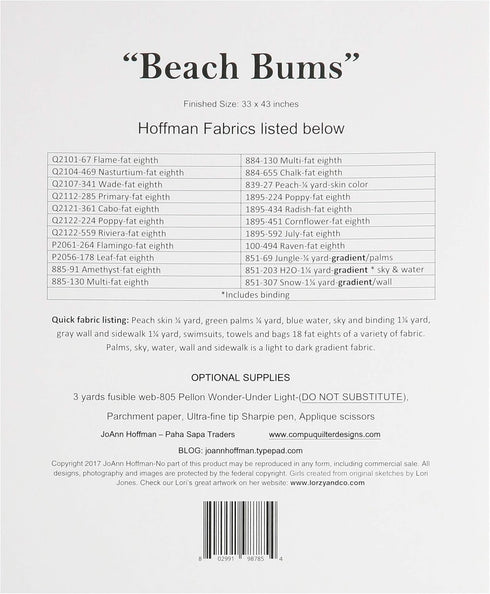 Paha Sapa Traders Beach Bums Pattern...