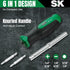 SK 6-in-1 Screwdriver, All in One Multi-bit, Magnetic, S2 Steel, SureGrip Handle...