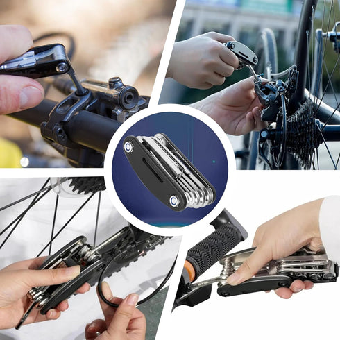 Voro Motors 2 Packs Bike Multifunction Tools, Bike Tool Kit 12 In 1 Lightweight Stainless Steel Bicycle Multi tool,Safety Locking, Survival Gear W...