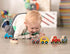 B. toys- 6 Little Wooden Toy Cars- Free Wheee-Lees- Vehicles- Colorful Car Play Set for Toddlers, Kids- 1 Year +...