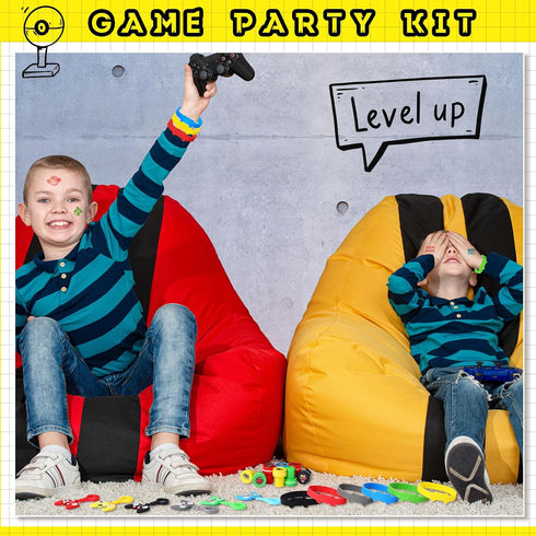 Skylety 72 Pcs Video Game Party Favor Set, Rubber Bracelets Stamps Video Game Acrylic Lobster Keychain Gamer Birthday Party Favors Supplies, Gift ...