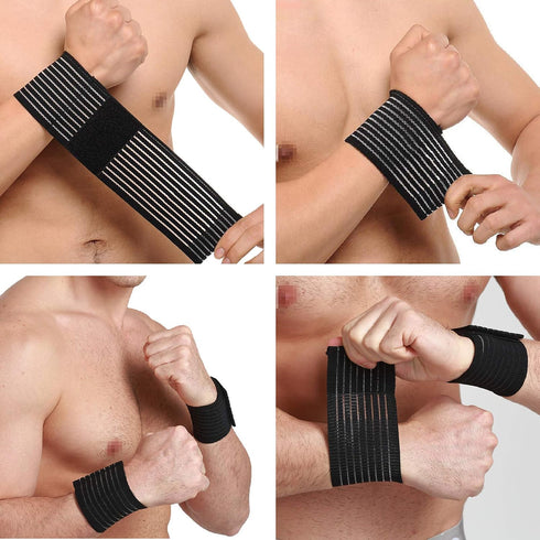 2 Pack Wrist Wraps for Working Out,Arthritis Hand Support Bands,Lightweight Wristband for Men Women,Compression Band-Breathable Wristguard-for Fit...