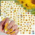 7 Sheets Sunflower Nail Stickers Decals Flower Nail Decals 3D Self Adhesive Spring Summer Nail Art Stickers Floral Designs Nail Art Supplies for W...