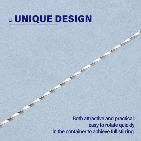 Briout Bar Spoon Cocktail Mixing Stirrers for Drink, Stainless Steel 12 Inches Long Handle, Silver 2 Pieces...