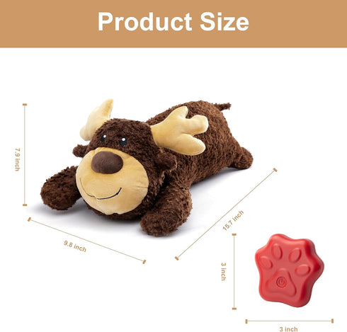 Dog Heartbeat Toy for Separation Anxiety Relief, Heartbeat Puppy Toy with Automatic Timing, Puppy Heartbeat Stuffed Animal for Dogs Cats Pets...