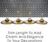 24 Count Tall Thin Metallic Gold Slow Burning Birthday Candles in Holders, and Matching Classy Cake Topper for Special Custom Birthday Cake Cupcak...