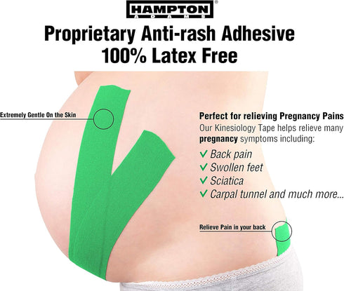 Hampton Adams | As Seen on Shark Tank | Elastic Kinesiology Tape (2-Pack) | Uncut Athletic Tape Supports & Protects Muscles Knees Shoulders & Plan...