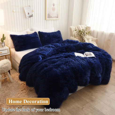 XeGe Faux Fur Throw Pillow Covers, Shaggy Fluffy Cushion Covers, Plush Furry Pillow Cases, Fuzzy Decorative Pillow Shams with Zipper Set of 2 for ...