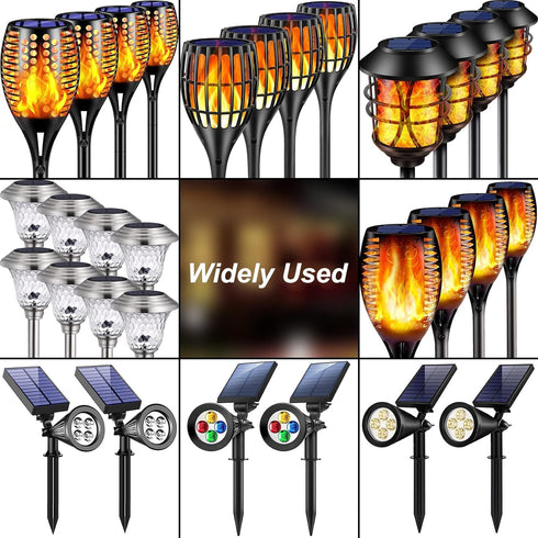 Metal Stakes Solar Lights Replacement Spike, 6 Pack Outdoor Ground Stake for Garden Lights Landscape Yard Pathway Patio Lamps Pole, 0.78 x 5.3 INC...