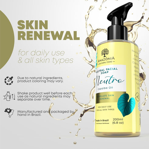 All Natural Skin Care Foaming Face Wash for Women & Men for All Skin Types Neutral Facial Soap Skin Care Product to Stimulate Skin Renewal...