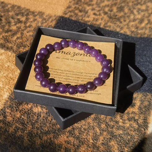 Amethyst Bracelet For Women Anxiety Amethyst Beaded,Handmade Adjustable Amethyst Crystal Bracelets Charms Healing Stone Layered Bracelet Gifts For...