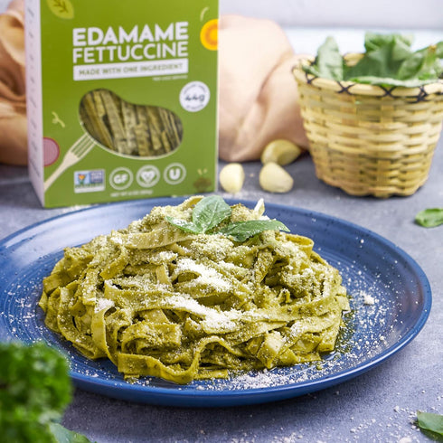 The Only Bean - Organic Edamame Fettuccine Pasta - High Protein, Keto Friendly, Gluten-Free, Vegan, Non-GMO, Kosher, Low Carb, Plant-Based Bean No...