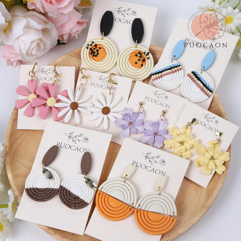 Puocaon Petal Polymer Clay Cutters - 30 Pcs Clay Cutters for Polymer Clay Jewelry, Mini Flower Petal Clay Cutters for Polymer Clay Earrings Making...
