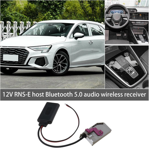 The Lord of the Tools 32Pin RNS-E Bluetooth AUX Adapter for A3 A4 A6 A8 R8 TT 12V Car Bluetooth Module AUX-in Cable Wireless Audio Adapter Vehicle...