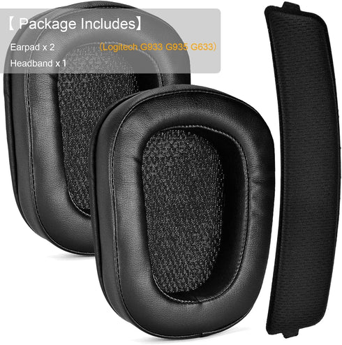G933 G935 Ear pads - defean Replacement Ear Cushion Earpads and headband Compatible with Logitech G933 G935 G633 / g 933 g 935 g 633 Artemis headp...