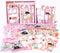 Draupnir Kawaii Pink Cute Cat Scrapbook Kit, Bullet Junk Journal Kit with Journaling/Scrapbooking Supplies, Stationery, A6 Grid Notebook Graph Rul...