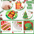 Tatuo 125 Pcs Big Christmas Tree Bulletin Board Set 47 x 46 Inch Christmas Tree Background Christmas Cutouts Stockings Snowflakes Bulletin Board f...