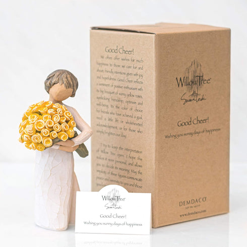 Willow Tree Good Cheer, Wishing You Sunny Days of Happiness, A Gift to Celebrate Friendships, for Those Who Love Flowers, Sculpted Hand-Painted Fi...