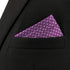 S&W SHLAX&WING Pocket Squares for Men Dotty Purple with blue Dots Color Edge...