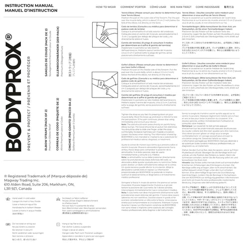 Bodyprox Elbow Brace 2 Pack for Tennis & Golfer's Elbow Pain Relief...