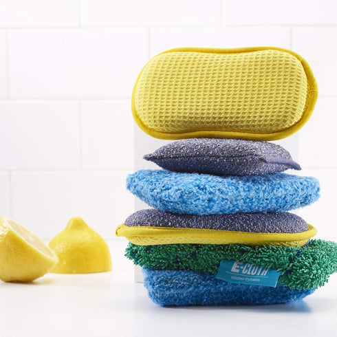 E-Cloth Washing Up Pad, Premium Microfiber Non-Scratch Kitchen Dish Scrubber Sponge, Ideal for Dish, Sink and Countertop Cleaning, 100 Wash Guaran...