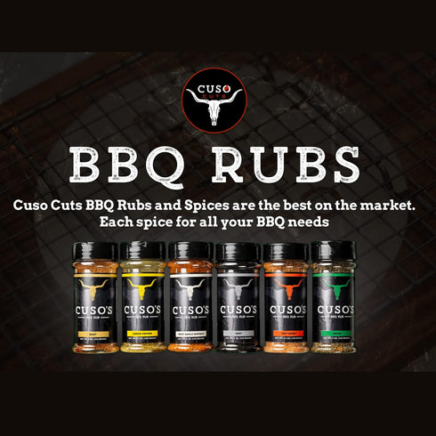 Cuso Cuts Great Tasting Lemon Pepper BBQ Seasoning Rub - Contains All Natural Ingredients - Spices & Rubs for Grill, BBQ & Marinade - Best BBQ Rub...