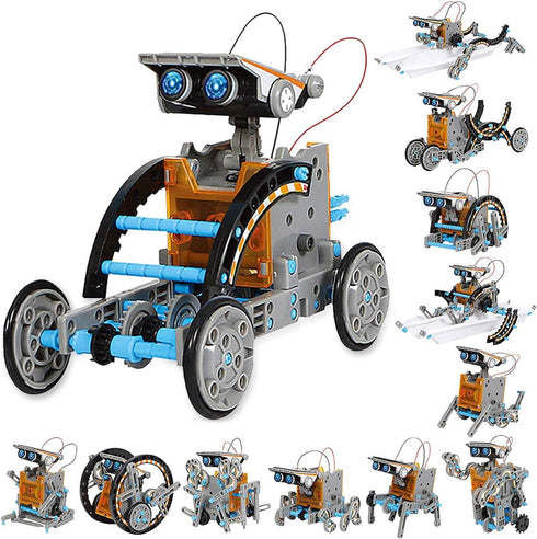 Sillbird STEM 12-in-1 Education Solar Robot Toys for Boys Ages 8-13, DIY Building Science Experiment Kit Birthday Gifts for Kids 8 9 10 11 12 13 Y...
