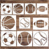 Sport Stencils for Painting Soccer Ball Football Basketball Baseball Reusable Template Stencil on Wood Crafts Art Projects Walls (Ball) white...