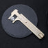 Retro Vernier Caliper Copper Alloy Mini Brass Sliding Pocket Caliper Metal Double Scale for Measuring Gemstones and Jewelry Components Bead Wire G...