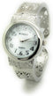 Ladies Elegant Metal Bangle Cuff Fashion Watch Pearl Dial...