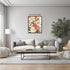 Posterizer 1 pcs-chic poster with white and orange flowers-Floral & Botanical Art-Abstract & Modern Art-Decor for Home & Office- UNFRAMED Wall Art...