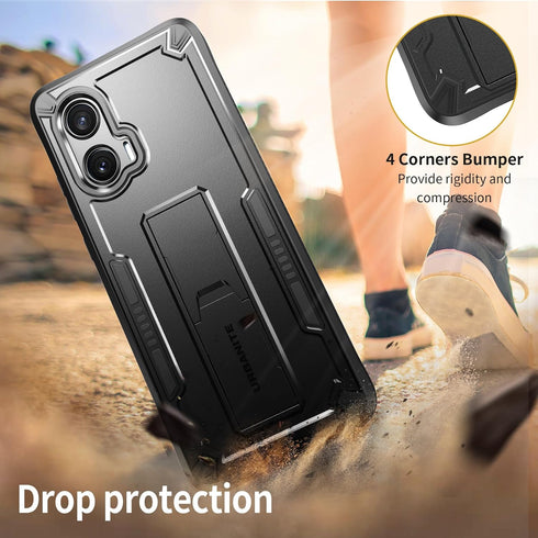 URBANITE for Moto G Stylus 5G (2024) Case, Military Grade Rugged Shockproof Protective Cover with Screen Protector and Kickstand (Black)...