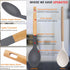 Nonstick Silicone Cooking Spoons Set, 3 PCS Large Soup Ladle Solid Spoon Pasta Server for Spaghetti Sauce Serving Stirring, Heat Resistant Kitchen...