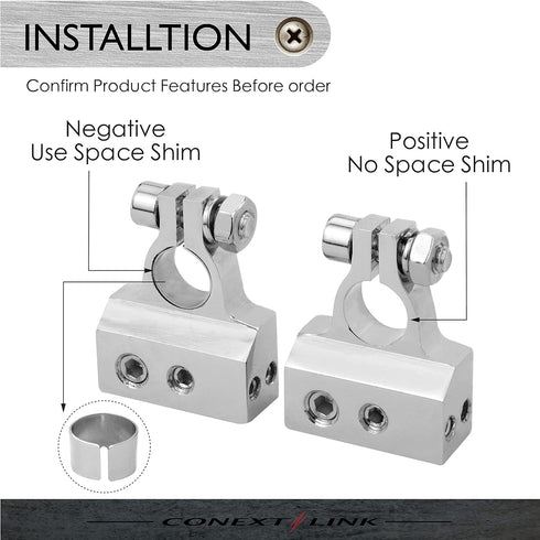 Conext Link BTZ1-2 Battery Terminal Postive Negative 8 4 2 1/0 Gauge 2 Pack ?15501?...