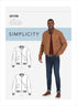 Simplicity Sewing Pattern SS9190AA Men's Bomber Style Jacket, Size AA (34-42), White...