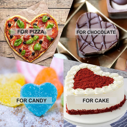 Heart Cake Silicone Cake Pans Silicone Cake Mold Baking Pans Non-Stick Cake Bakeware Mold Reusable Silicone Heart Molds for Cheese Cake and Browni...