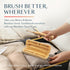 Better & Better Bamboo Travel Case designed for the Bamboo Sonic Toothbrush | Fits 2 Replacement Brush Heads & 1 Electric Brush Handle | Natural B...