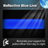 10 Pack Reflective License Plate Stickers (1.5" x 1") Police Thin Blue Line Vinyl Decal Stickers Honoring Police Law Enforcement Vinyl Window Lapt...