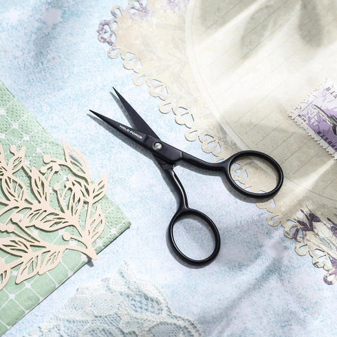 Small Embroidery Scissors: Small Sharp Scissors, Little Straight Stainless Steel Pointed Tip Precision Cutting Details Thread Yarn for Quilting Kn...