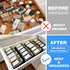 MIUKAA Spice Drawer Organizer for Drawers Wider Than 9 inches, Black Acrylic 4 Tier Seasoning Jars Drawers Insert, Kitchen Spice Rack Tray for Dra...