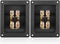 Facmogu 2PCS Rectangle 4-Way Speaker Terminal Box, Gold-Plated Binding Post Terminal Cable Connector for DIY Applications, Terminal Cups with 2 Pa...