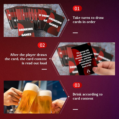 Poen Drinking Games with 1 Box of Cards Fun Party Game for Adults Girls Night Drinking Game for Bachelorette Party Adults Birthday Wedding...