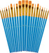 Paint Brushes Set for Acrylic Painting, 20 Pcs Oil Watercolor Acrylic Paint Brush, Artist Paintbrushes for Body Face Rock Canvas, Kids Adult Drawi...