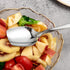 IMEEA Flat Edge Spoon 18/8 Stainless Steel Flat Bottom Serving Spoon for Cooking 8-Inch Slotted Spoon, Set of 2...