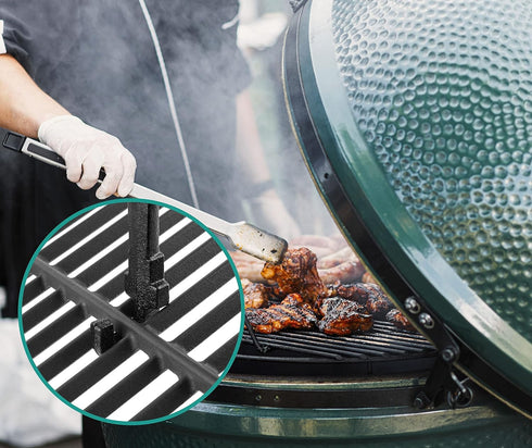 Cast Iron Grill Grate Lifter, Cooking Grid Lifter Gripper for Big Green Egg, Primo Kamado Charcoal Grill Smoker...