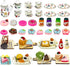 68 Piece Doll House Kitchen Accessory Sets Play Burger Bun Cake Milk Egg Cookies Jam Coffee and More Micro Foods Pretend Toys Kitchen Dress up...
