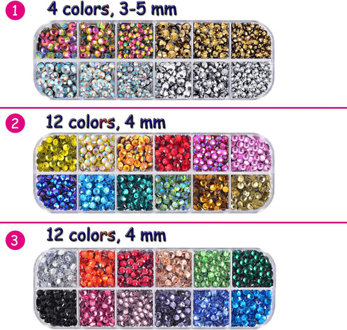 Bedazzler Kit with Rhinestones, Hot Fixed Gems Craft Applicator - Diamond Painting Pen, Wax Pencil, Tweezers, Tray, Cleaning Brush, Picker Rhinest...
