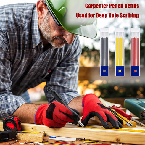 90 Pack 2.8 mm Pencil Refills for Carpenter Mechanical Construction Pencil Replacements Metal Marker Refills Solid Carpenter Pencil Refills for Ca...