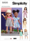 Simplicity Clothes Sewing Pattern Kit, Code S9500, Sizes 18" Dolls, Multicolor...