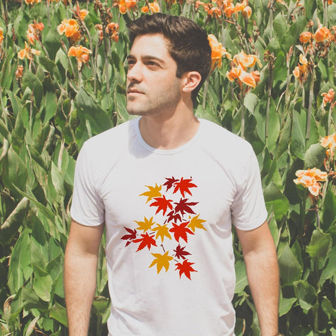 FINGERINSPIRE Maple Leaf Stencil for Painting 11.8x11.8inch Leaf Pattern Drawing Template Maple Leaf Branch Painting Stencil Plastic Foliage Hollo...